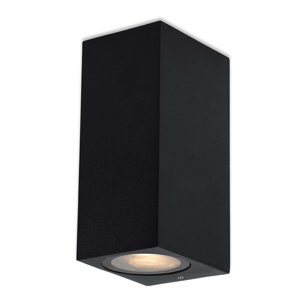 LED-wandlamp Lido zwart GU10 Up-Down