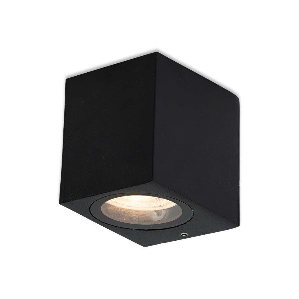 LED-wandlamp Lido zwart GU10