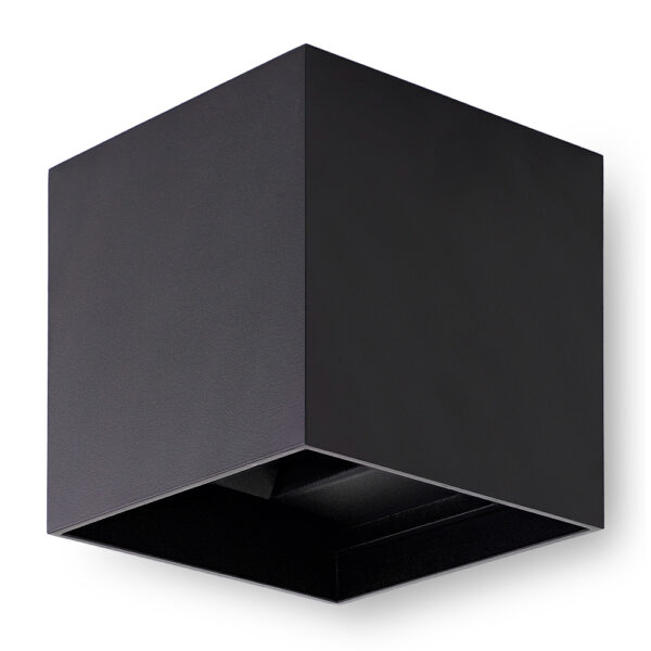 LED-wandlamp Cube zwart 6W Up-Down