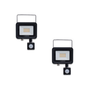 2x LED-bouwlamp met sensor Cavona 10W warm-wit