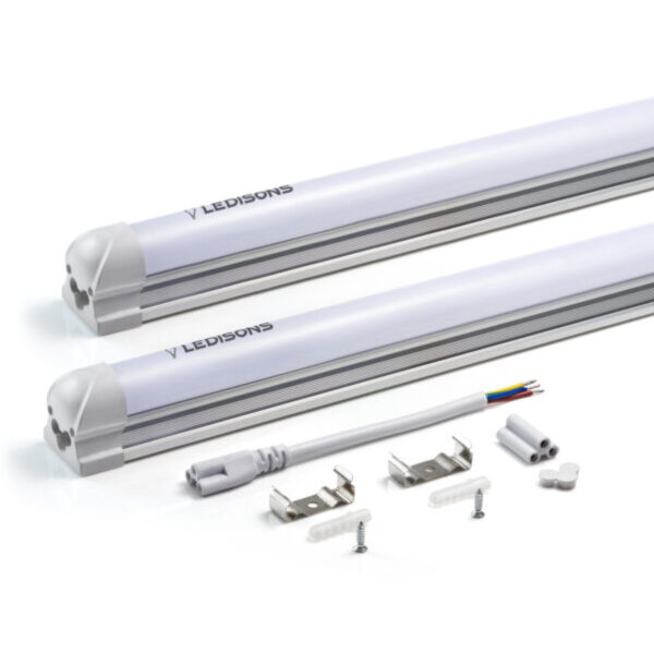 Set LED-tl-armatuur t8 Linear Basic 60 cm koud-wit