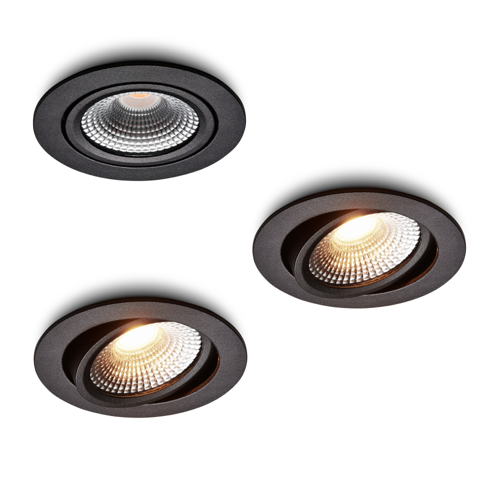 LED-inbouwspot Vivaro zwart 1W