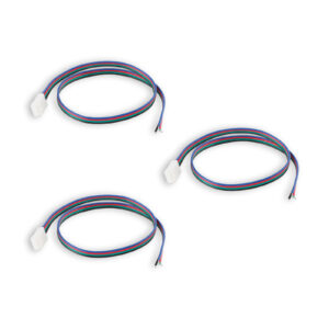 3x RGB aansluitstuk met kabel 50 cm soldeervrij