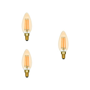 E14 B35 filament LED-kaarslamp Castel 4.1W 2200K dimbaar