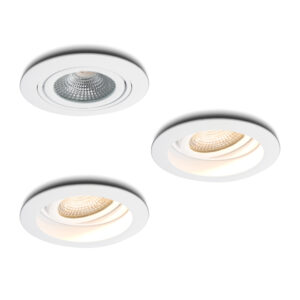 LED-inbouwspot set 3 stuks Mezzano wit 5W dimbaar