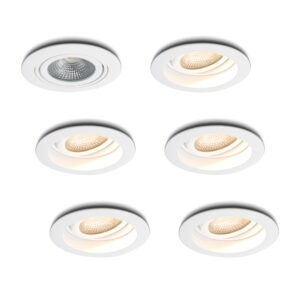 LED-inbouwspot set 6 stuks Mezzano wit 5W dimbaar