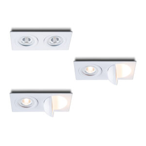 LED-inbouwspot set 3 stuks Sienna dubbel wit 2700K 10W