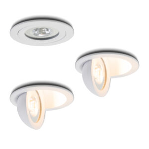 LED-inbouwspot set 3 stuks Sienna wit 5W extra warm-wit  2700K