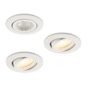 Complete set 3 stuks LED-spot Monti wit GU10 dimbaar 4.2 Watt