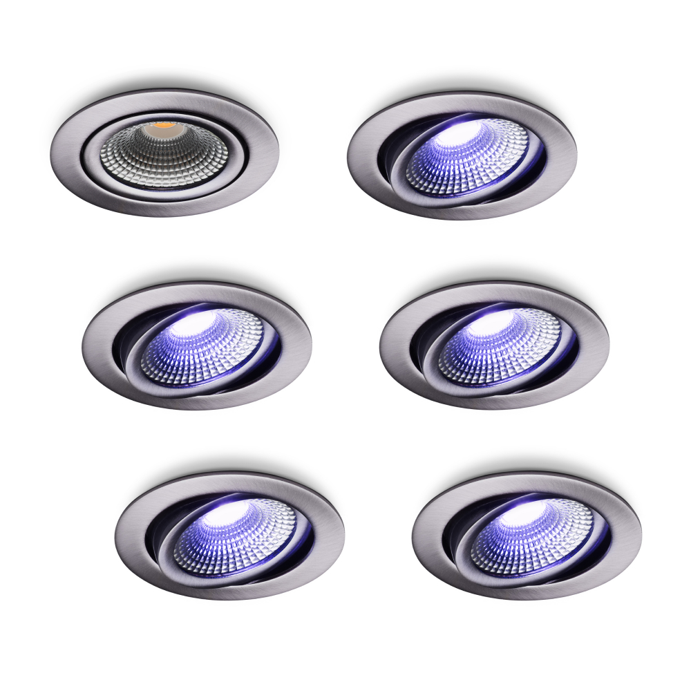 Slimme LED-inbouwspot Vivaro RVS 5W IP54 RGBWW Zigbee