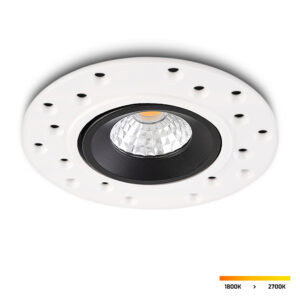 Trimless LED-inbouwspot Sola zwart 5W  dim-to-warm