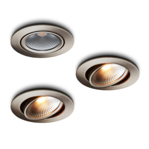 LED-inbouwspot set 3 stuks Cormo RVS 5W dimbaar