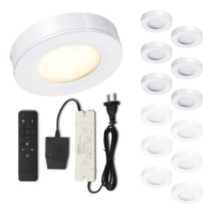 Set LED-opbouwspot met afstandsbediening Adria wit 3W dimbaar  1-12 stuks