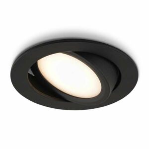 LED-inbouwspot Opaco zwart 5W dimbaar IP54 2700K