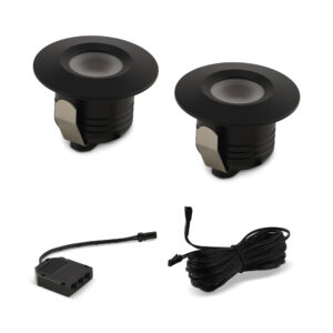 Uitbreidingsset LED-spot Edolo zwart 12V - 2 spots