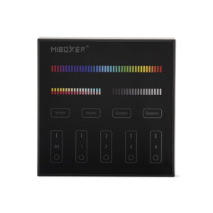 Milight RGBWW LED-strip Wandtouch bediening 4 zone zwart