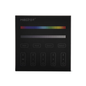 Milight RGB(W) LED-strip wandtouch bediening 4 zone zwart