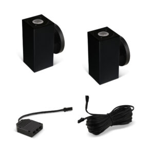 Uitbreidingsset LED-wandlamp Jelsi up-down zwart 12V - 2 spots