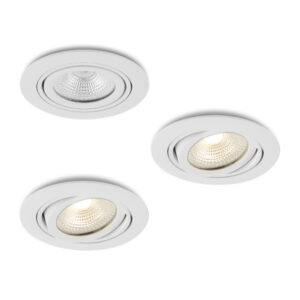 LED-inbouwspot set 3 stuks Mezzano wit 5W dimbaar